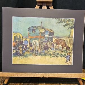 Van Gogh Art Print - The Cart - Matted
